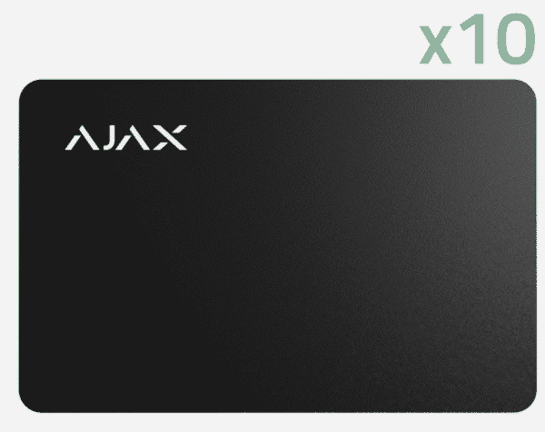 Carte de désarmement sans contact  Ajax Pass - Noir 10 unités