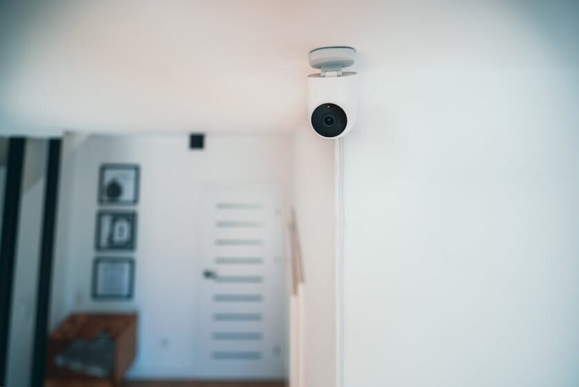 Système d’alarme domestique moderne installé dans une maison française, illustrant la sécurité et la sérénité à la maison